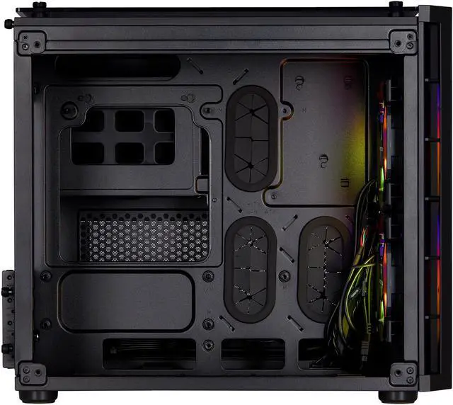 Alt view image 4 of 16 - Corsair Crystal Series 280X RGB CC-9011135-WW Black Steel / Plastic / Tempered Glass Micro-ATX Case Computer Case