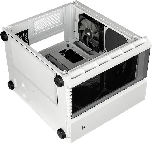 Alt view image 10 of 12 - Corsair Crystal Series 280X CC-9011136-WW White Steel / Plastic / Tempered Glass Micro ATX Computer Case