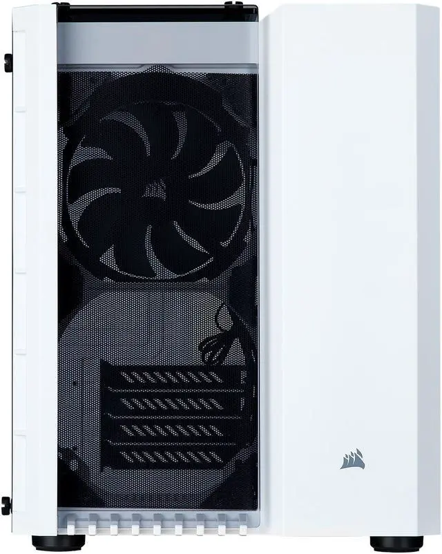 Alt view image 3 of 12 - Corsair Crystal Series 280X CC-9011136-WW White Steel / Plastic / Tempered Glass Micro ATX Computer Case