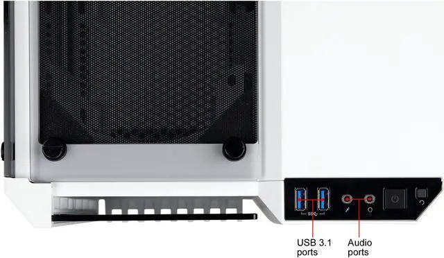 Alt view image 12 of 12 - Corsair Crystal Series 280X CC-9011136-WW White Steel / Plastic / Tempered Glass Micro ATX Computer Case