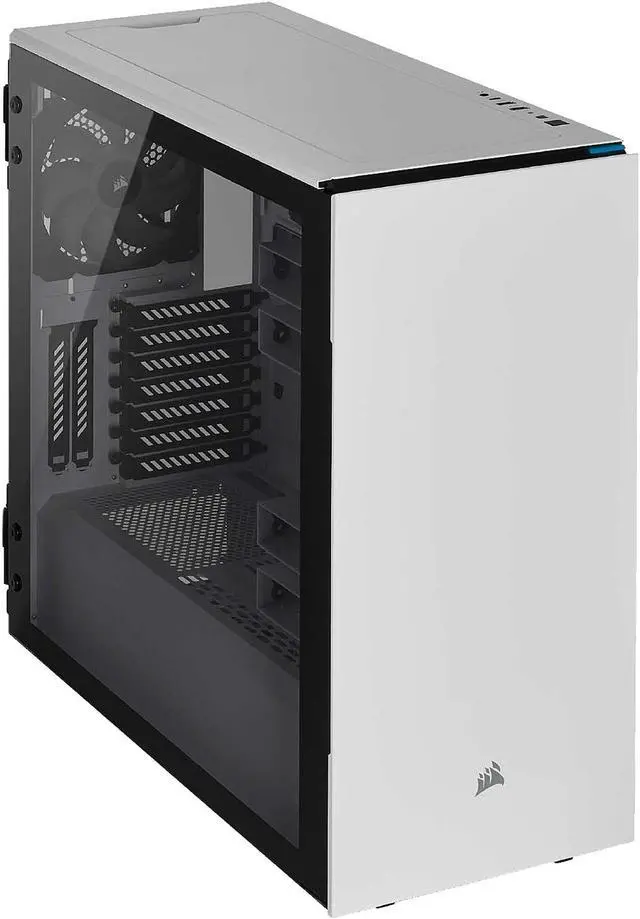 Alt view image 4 of 17 - Corsair Carbide Series 678C CC-9011170-WW White Steel / Plastic / Tempered Glass ATX Mid Tower Low Noise Tempered Glass ATX Case