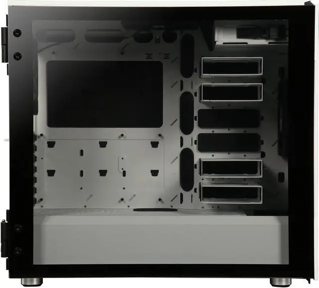 Alt view image 10 of 17 - Corsair Carbide Series 678C CC-9011170-WW White Steel / Plastic / Tempered Glass ATX Mid Tower Low Noise Tempered Glass ATX Case