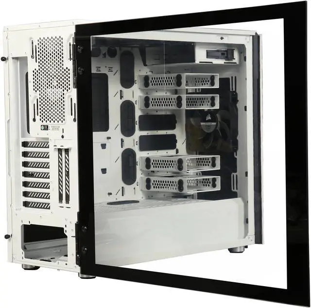 Alt view image 11 of 17 - Corsair Carbide Series 678C CC-9011170-WW White Steel / Plastic / Tempered Glass ATX Mid Tower Low Noise Tempered Glass ATX Case