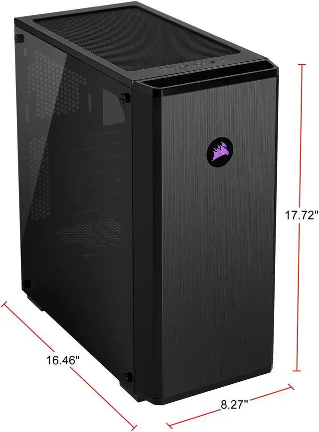 Alt view image 8 of 14 - CORSAIR Carbide Series 175R RGB Tempered Glass Mid-Tower ATX Gaming Case, Black - CC-9011171-WW