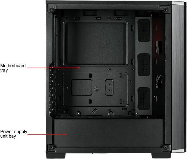 Alt view image 9 of 14 - CORSAIR Carbide Series 175R RGB Tempered Glass Mid-Tower ATX Gaming Case, Black - CC-9011171-WW