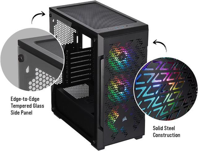 Alt view image 5 of 18 - Corsair iCUE 220T RGB Airflow CC-9011173-WW Black Steel / Plastic / Tempered Glass ATX Mid Tower Computer Case
