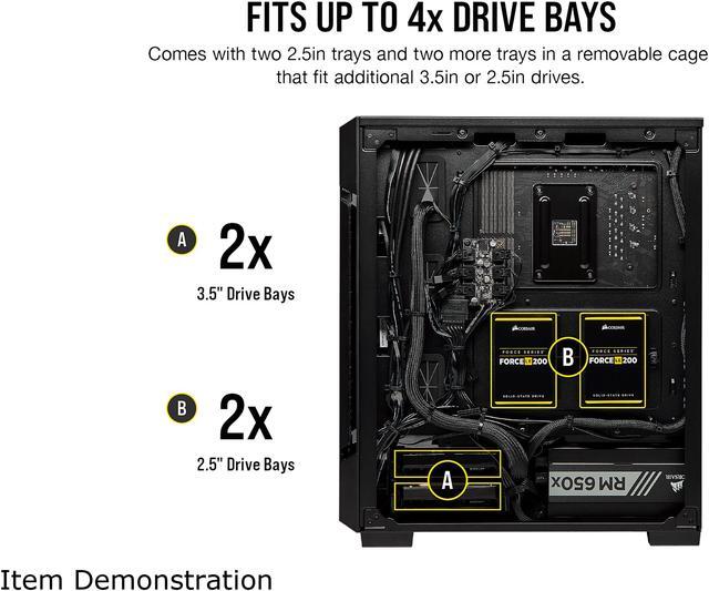 Alt view image 7 of 18 - Corsair iCUE 220T RGB Airflow CC-9011173-WW Black Steel / Plastic / Tempered Glass ATX Mid Tower Computer Case