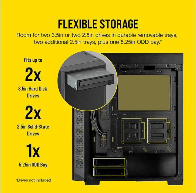 Alt view image 4 of 8 - Corsair Carbide Series 110R CC-9011183-WW Black Steel / Plastic / Tempered Glass ATX Mid Tower Computer Case