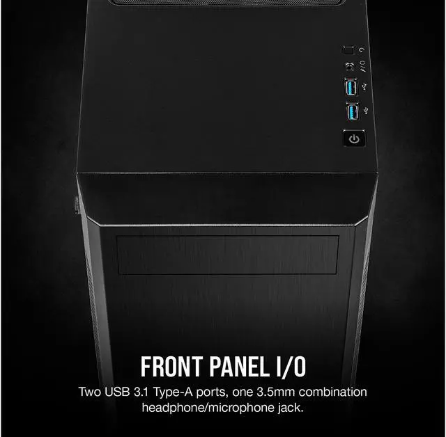 Alt view image 8 of 8 - Corsair Carbide Series 110R CC-9011183-WW Black Steel / Plastic / Tempered Glass ATX Mid Tower Computer Case
