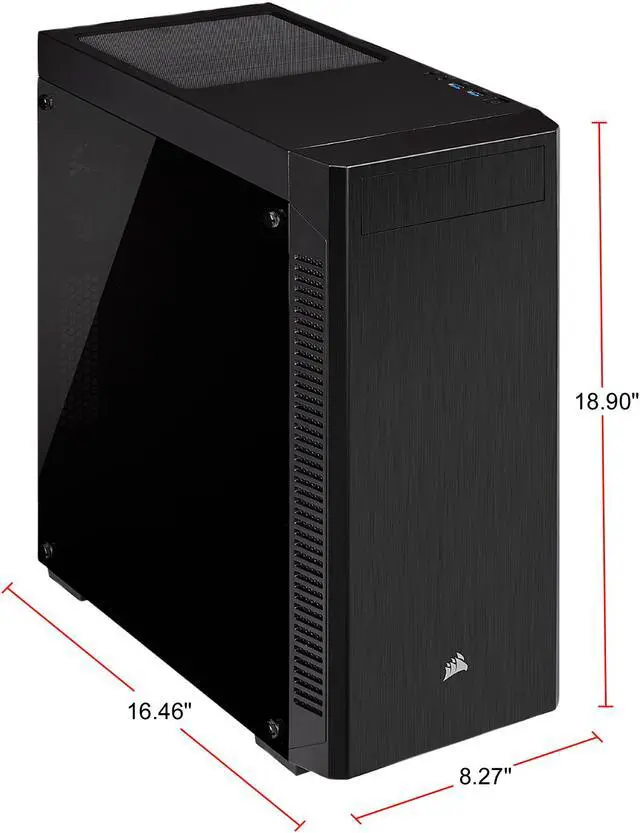 Alt view image 2 of 8 - Corsair Carbide Series 110R CC-9011183-WW Black Steel / Plastic / Tempered Glass ATX Mid Tower Computer Case