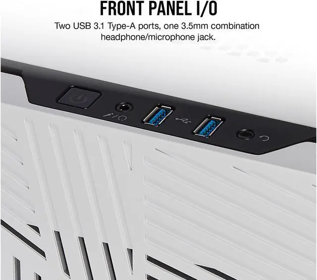 Alt view image 8 of 8 - Corsair 275R Airflow CC-9011182-WW White Steel / Plastic / Tempered Glass ATX Mid Tower Computer Case