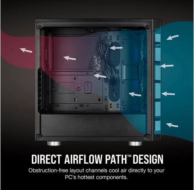 Alt view image 9 of 10 - Corsair Crystal iCUE 465X RGB CC-9011188-WW Black Steel / Plastic / Tempered Glass ATX Mid Tower Computer Case