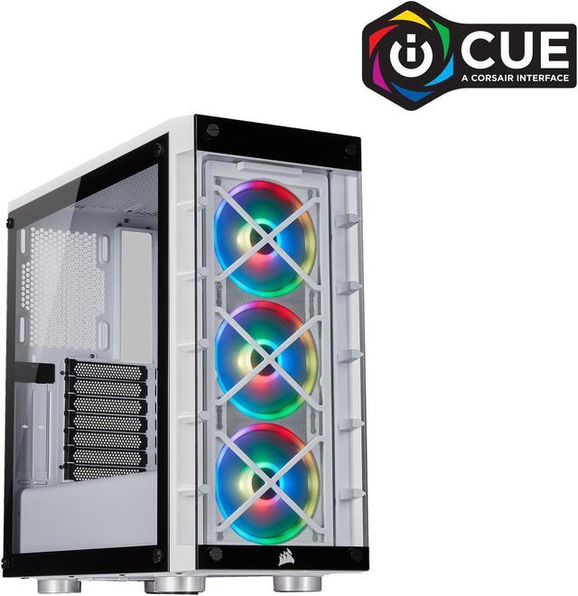 Corsair Crystal iCUE 465X RGB CC-9011189-WW White Steel / Plastic /  Tempered Glass ATX Mid Tower Computer Case