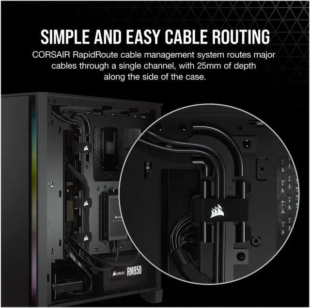 Alt view image 5 of 8 - Corsair 4000D CC-9011198-WW Black Steel / Plastic / Tempered Glass ATX Mid Tower Computer Case