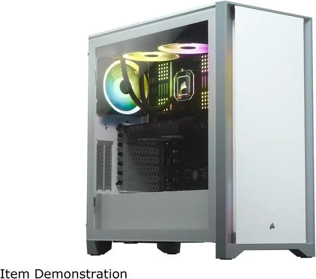 Alt view image 2 of 8 - Corsair 4000D CC-9011199-WW White Steel / Plastic / Tempered Glass ATX Mid Tower Computer Case