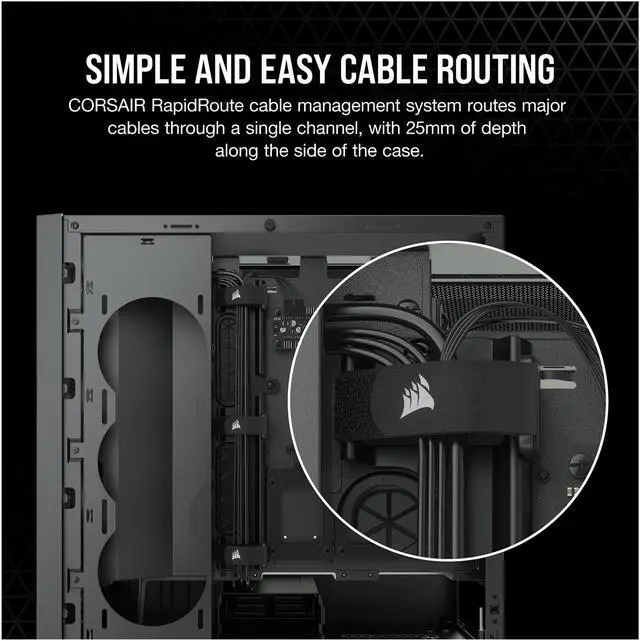 Alt view image 7 of 10 - Corsair 5000D Airflow Tempered Glass Mid-Tower ATX PC Case, Black, CC-9011210-WW