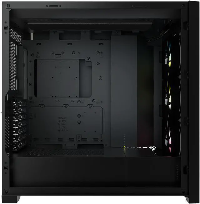 Alt view image 9 of 20 - Corsair iCUE 5000X RGB Tempered Glass Mid-Tower ATX PC Smart Case, Black, CC-9011212-WW