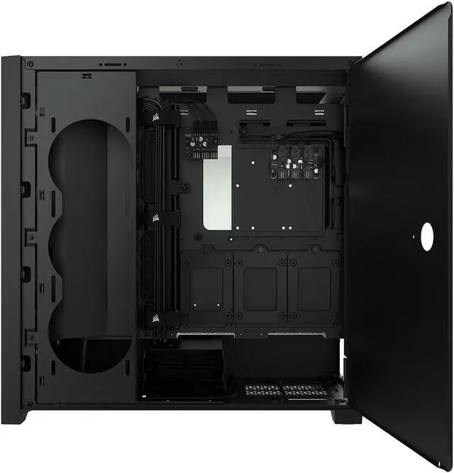 Alt view image 14 of 20 - Corsair iCUE 5000X RGB Tempered Glass Mid-Tower ATX PC Smart Case, Black, CC-9011212-WW