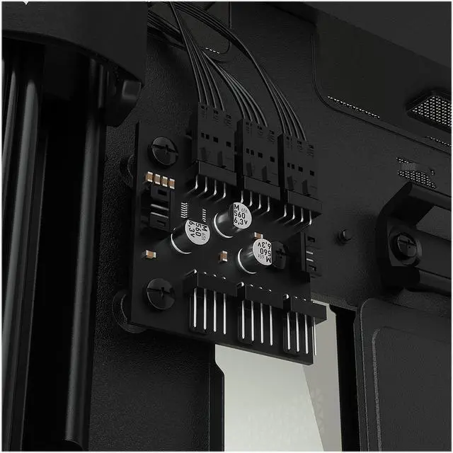 Alt view image 18 of 20 - Corsair iCUE 5000X RGB Tempered Glass Mid-Tower ATX PC Smart Case, Black, CC-9011212-WW