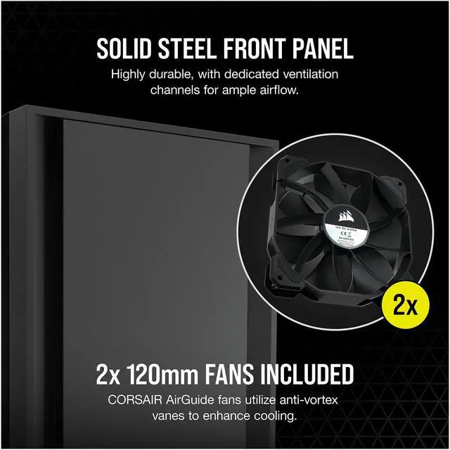 Alt view image 5 of 10 - CORSAIR 5000D Tempered Glass Mid-Tower ATX PC Case, Black, CC-9011208-WW
