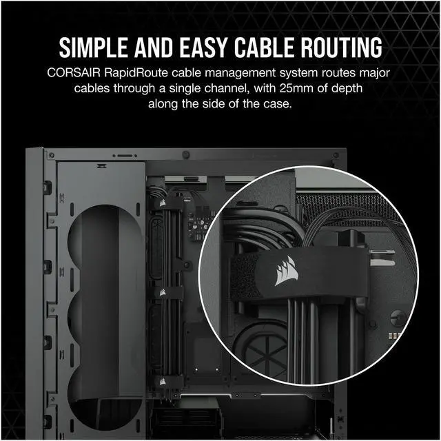 Alt view image 7 of 10 - CORSAIR 5000D Tempered Glass Mid-Tower ATX PC Case, Black, CC-9011208-WW