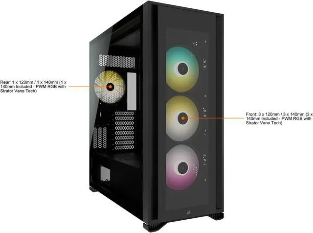 Alt view image 2 of 20 - CORSAIR iCUE 7000X RGB Full-Tower ATX PC Case