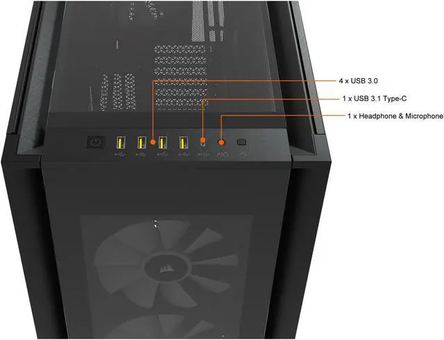 Alt view image 7 of 20 - CORSAIR iCUE 7000X RGB Full-Tower ATX PC Case