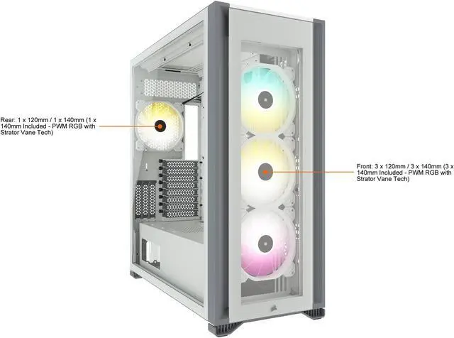 Alt view image 2 of 20 - CORSAIR iCUE 7000X RGB Full-Tower ATX PC Case