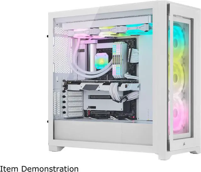 Alt view image 8 of 20 - Corsair iCUE 5000X RGB QL Edition CC-9011233-WW White Steel / Plastic / Tempered Glass ATX Mid Tower Computer Case