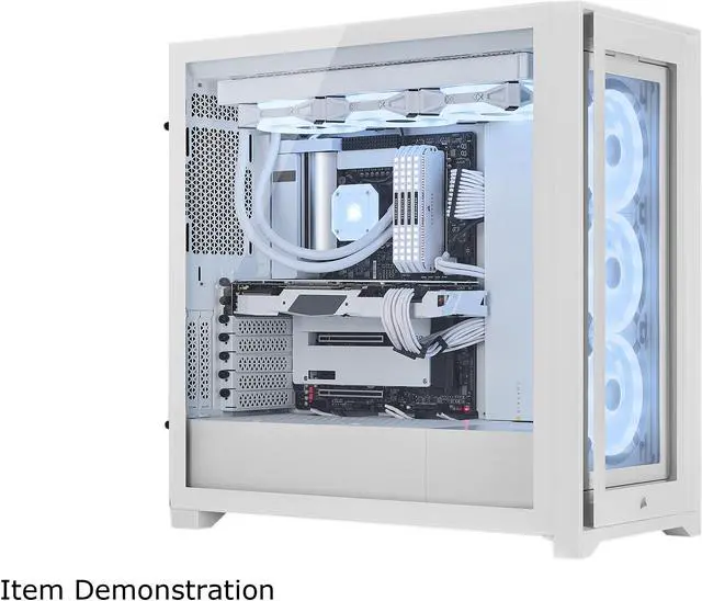 Alt view image 9 of 20 - Corsair iCUE 5000X RGB QL Edition CC-9011233-WW White Steel / Plastic / Tempered Glass ATX Mid Tower Computer Case