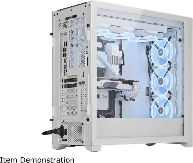 Alt view image 15 of 20 - Corsair iCUE 5000X RGB QL Edition CC-9011233-WW White Steel / Plastic / Tempered Glass ATX Mid Tower Computer Case