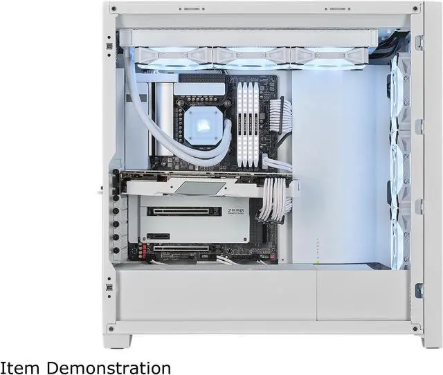 Alt view image 14 of 20 - Corsair iCUE 5000X RGB QL Edition CC-9011233-WW White Steel / Plastic / Tempered Glass ATX Mid Tower Computer Case