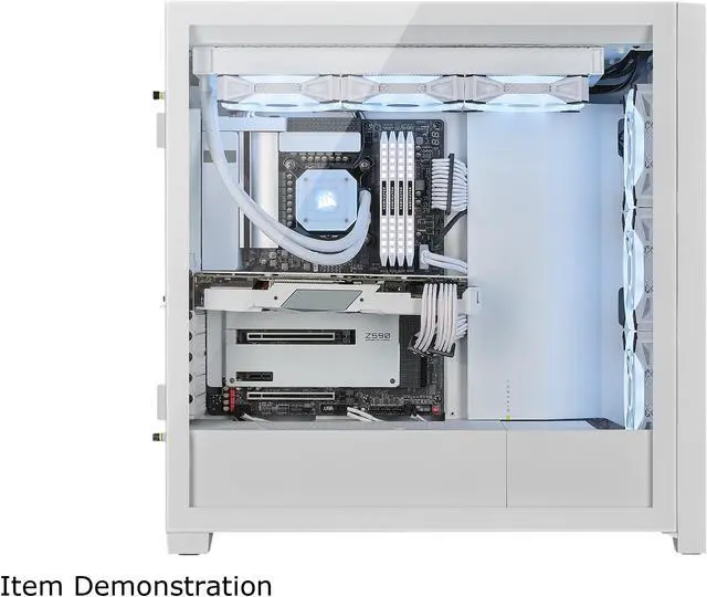 Alt view image 13 of 20 - Corsair iCUE 5000X RGB QL Edition CC-9011233-WW White Steel / Plastic / Tempered Glass ATX Mid Tower Computer Case