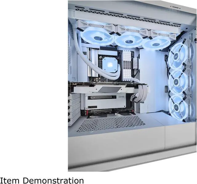 Alt view image 17 of 20 - Corsair iCUE 5000X RGB QL Edition CC-9011233-WW White Steel / Plastic / Tempered Glass ATX Mid Tower Computer Case