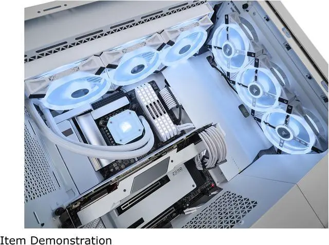 Alt view image 18 of 20 - Corsair iCUE 5000X RGB QL Edition CC-9011233-WW White Steel / Plastic / Tempered Glass ATX Mid Tower Computer Case