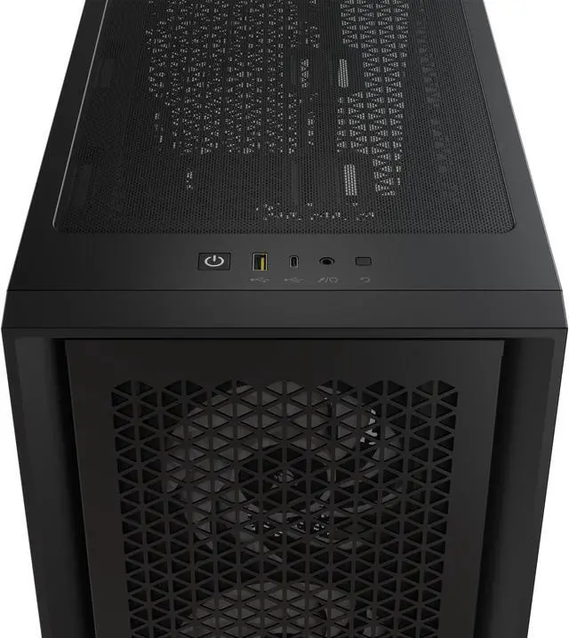 Alt view image 11 of 18 - CORSAIR iCUE 4000D RGB AIRFLOW Mid-Tower Case, Black - 3x AF120 RGB ELITE Fans - iCUE Lighting Node PRO Controller - High-airflow Design
