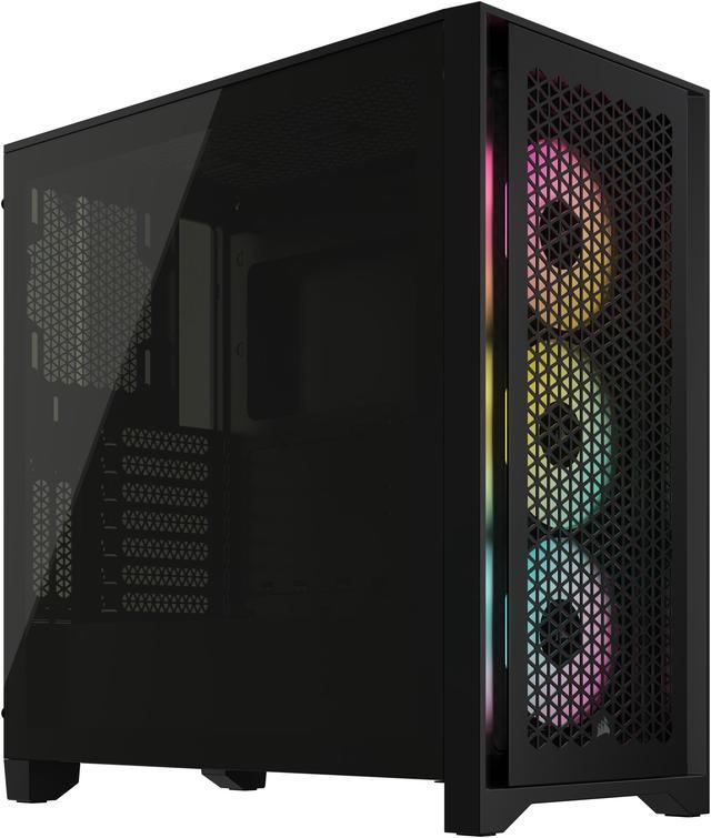 CORSAIR iCUE 4000D RGB AIRFLOW Mid-Tower Case, Black - 3x AF120