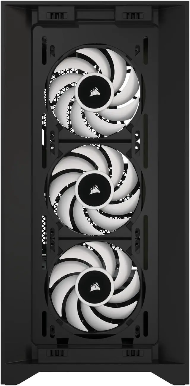 Alt view image 6 of 18 - CORSAIR iCUE 4000D RGB AIRFLOW Mid-Tower Case, Black - 3x AF120 RGB ELITE Fans - iCUE Lighting Node PRO Controller - High-airflow Design