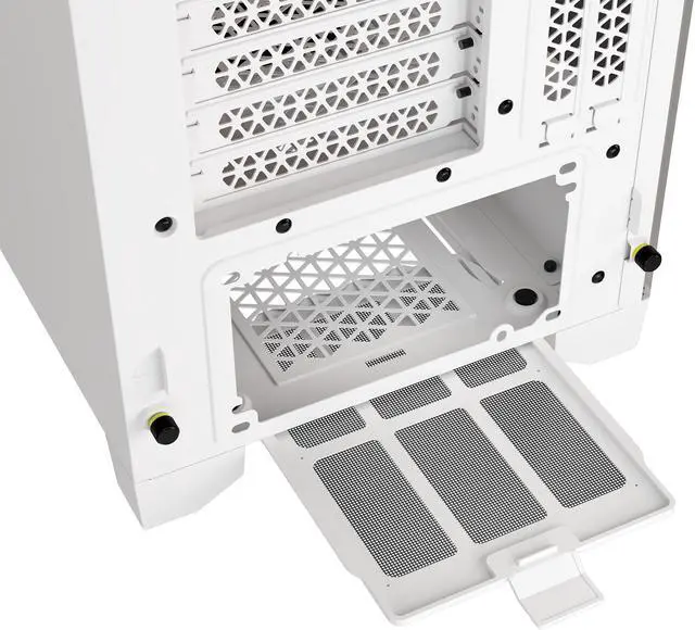 Alt view image 8 of 20 - CORSAIR iCUE 4000D RGB AIRFLOW Mid-Tower Case, True White - 3x AF120 RGB ELITE White Fans - iCUE Lighting Node PRO Controller - High-airflow Design