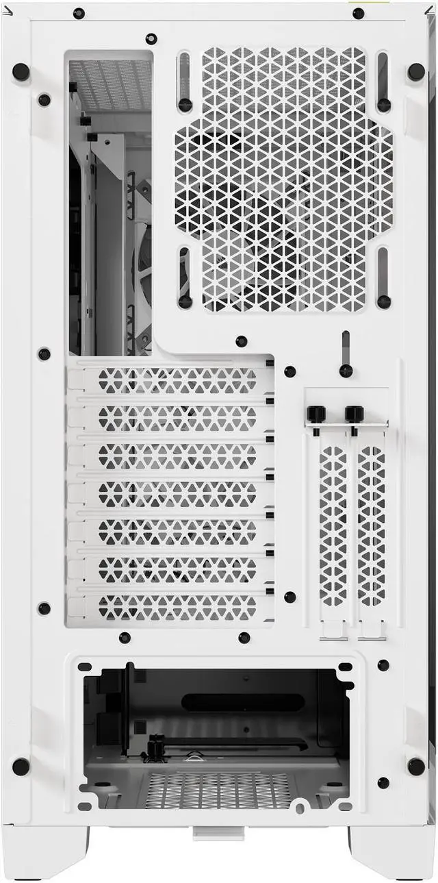 Alt view image 9 of 20 - CORSAIR iCUE 4000D RGB AIRFLOW Mid-Tower Case, True White - 3x AF120 RGB ELITE White Fans - iCUE Lighting Node PRO Controller - High-airflow Design
