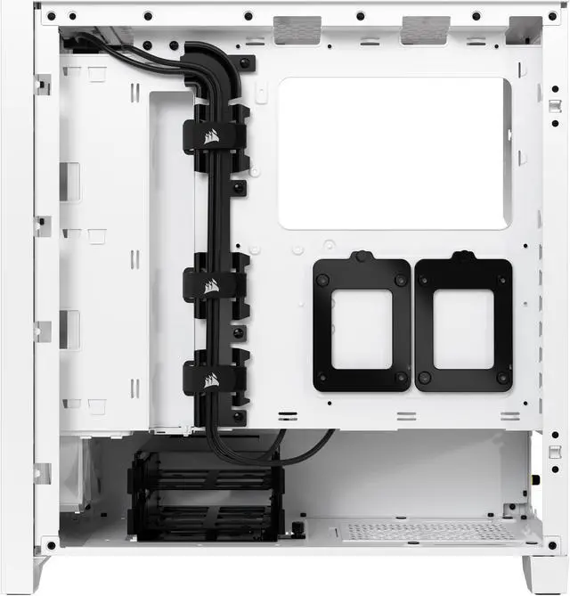 Alt view image 11 of 20 - CORSAIR iCUE 4000D RGB AIRFLOW Mid-Tower Case, True White - 3x AF120 RGB ELITE White Fans - iCUE Lighting Node PRO Controller - High-airflow Design