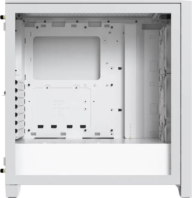 Alt view image 13 of 20 - CORSAIR iCUE 4000D RGB AIRFLOW Mid-Tower Case, True White - 3x AF120 RGB ELITE White Fans - iCUE Lighting Node PRO Controller - High-airflow Design