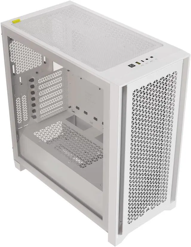 Alt view image 15 of 20 - CORSAIR iCUE 4000D RGB AIRFLOW Mid-Tower Case, True White - 3x AF120 RGB ELITE White Fans - iCUE Lighting Node PRO Controller - High-airflow Design