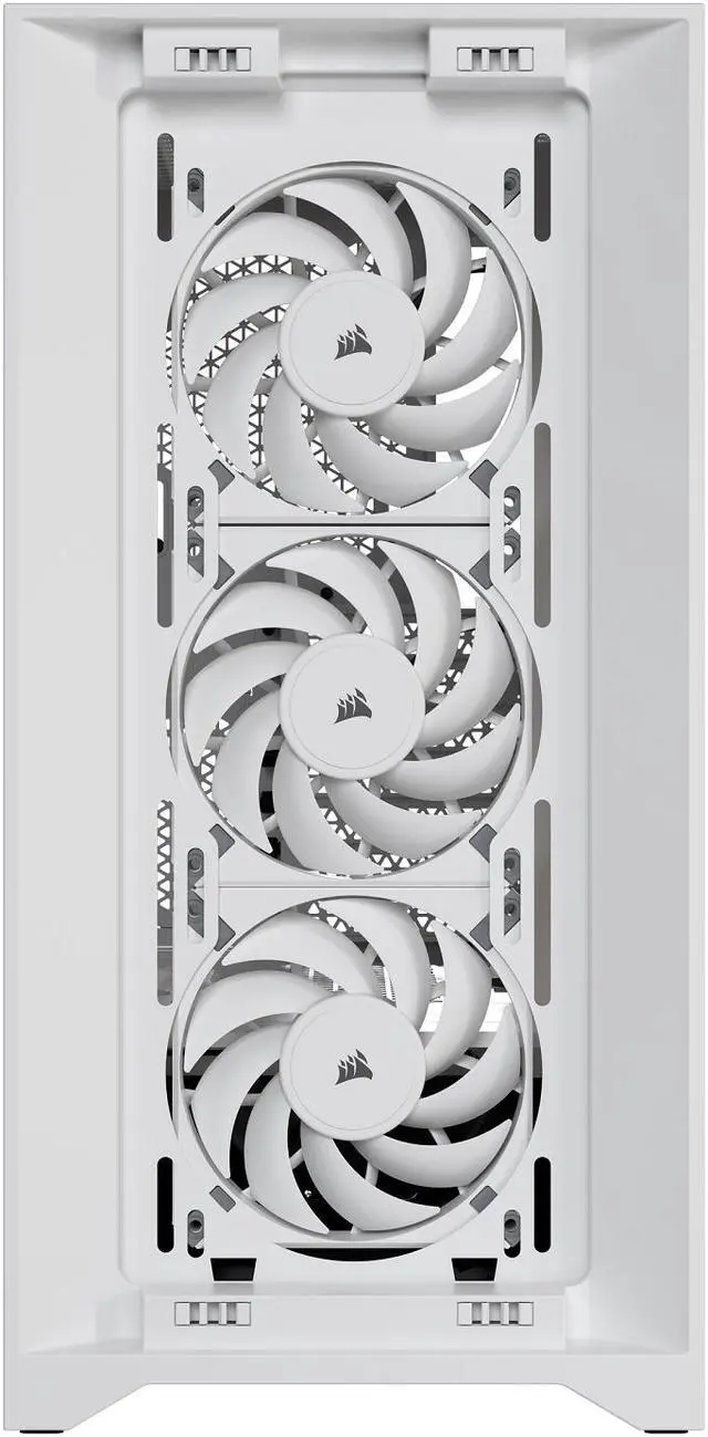 Alt view image 20 of 20 - CORSAIR iCUE 4000D RGB AIRFLOW Mid-Tower Case, True White - 3x AF120 RGB ELITE White Fans - iCUE Lighting Node PRO Controller - High-airflow Design
