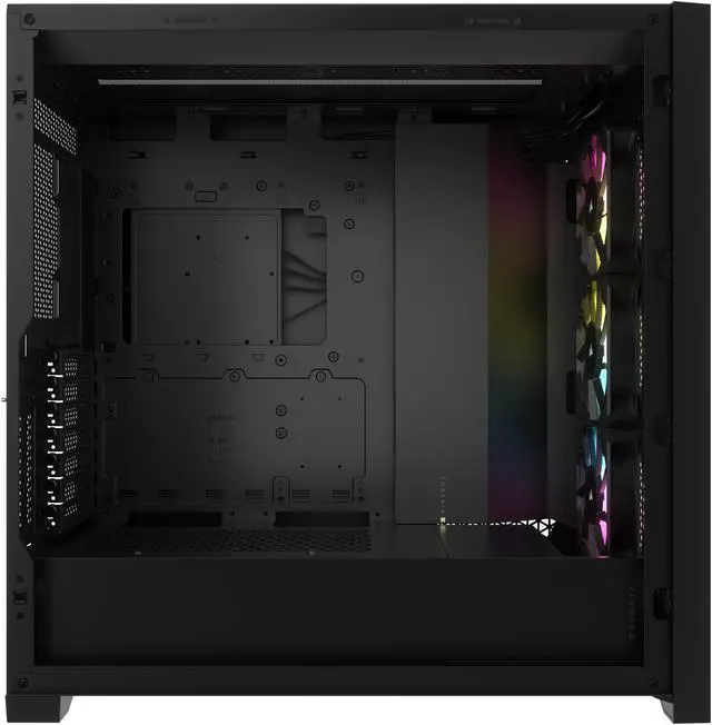 Alt view image 4 of 20 - CORSAIR iCUE 5000D RGB AIRFLOW Mid-Tower Case, Black - 3x AF120 RGB ELITE Fans - iCUE Lighting Node PRO Controller - High-airflow Design