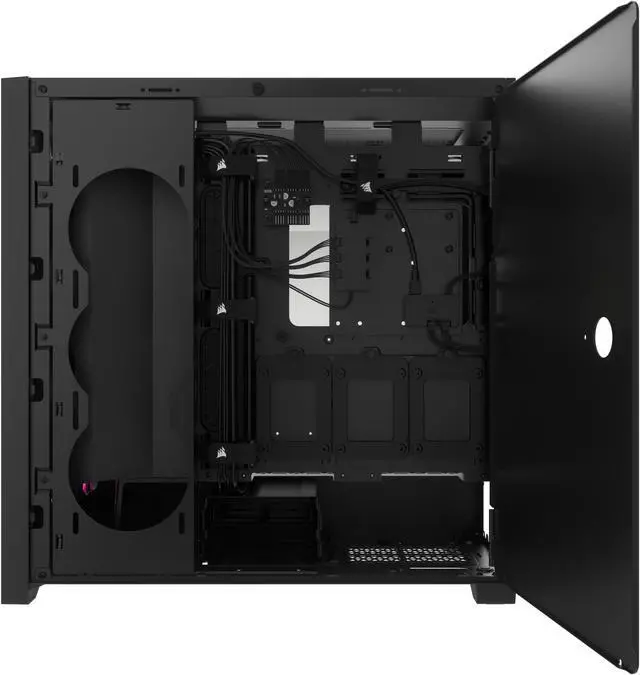Alt view image 7 of 20 - CORSAIR iCUE 5000D RGB AIRFLOW Mid-Tower Case, Black - 3x AF120 RGB ELITE Fans - iCUE Lighting Node PRO Controller - High-airflow Design