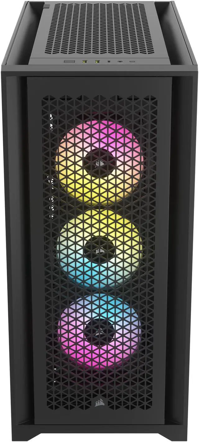 Alt view image 9 of 20 - CORSAIR iCUE 5000D RGB AIRFLOW Mid-Tower Case, Black - 3x AF120 RGB ELITE Fans - iCUE Lighting Node PRO Controller - High-airflow Design