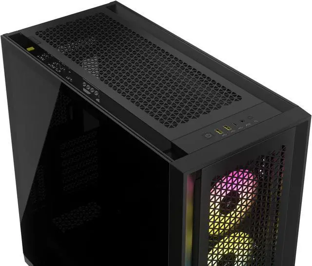 Alt view image 13 of 20 - CORSAIR iCUE 5000D RGB AIRFLOW Mid-Tower Case, Black - 3x AF120 RGB ELITE Fans - iCUE Lighting Node PRO Controller - High-airflow Design