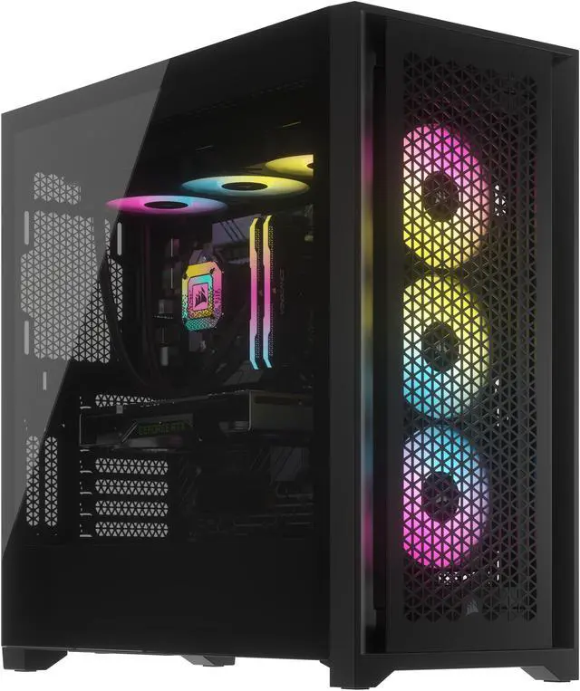 Alt view image 16 of 20 - CORSAIR iCUE 5000D RGB AIRFLOW Mid-Tower Case, Black - 3x AF120 RGB ELITE Fans - iCUE Lighting Node PRO Controller - High-airflow Design