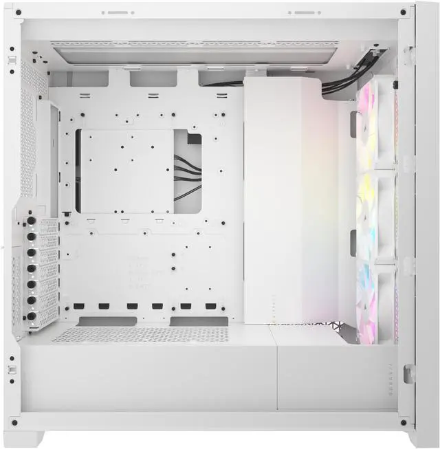 Alt view image 4 of 20 - CORSAIR iCUE 5000D RGB AIRFLOW Mid-Tower Case, True White - 3x AF120 RGB ELITE - White Fans - iCUE Lighting Node PRO Controller - High-airflow Design
